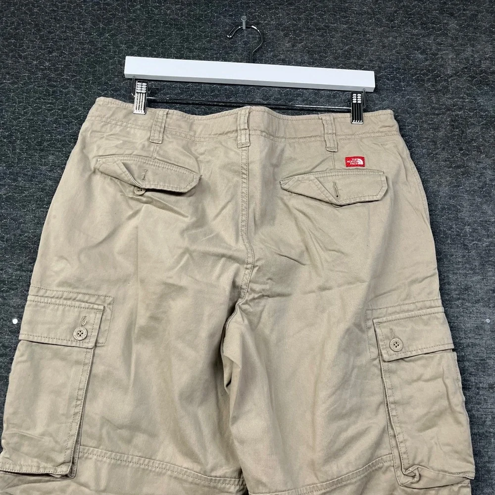 The North Face Cargo Pants Mens 36 Beige Good Utility Hiking Flat Front Cotton